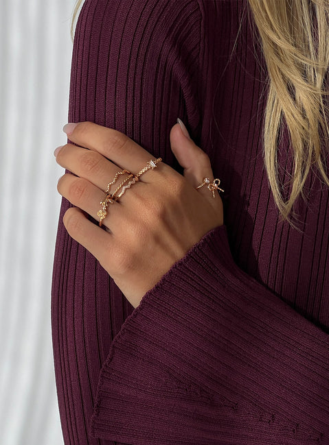 Symmetry Ring Pack Gold