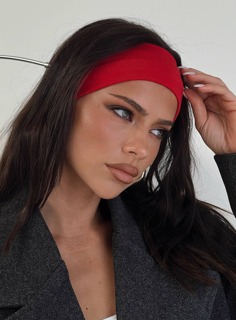 The Juney Headband Bold Red