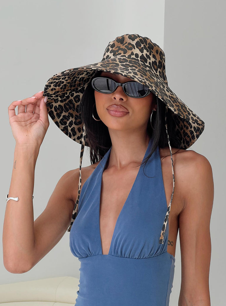 Samual Oversized Bucket Hat Leopard