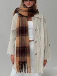 July Scarf Brown Check