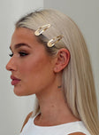 Felipe Hair Clip Pack Gold