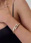 Gold-toned bangle Hinge opening, lightweight