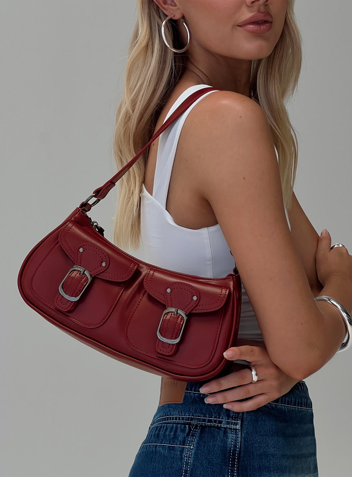 Jayalen Shoulder Bag Red | Princess Polly