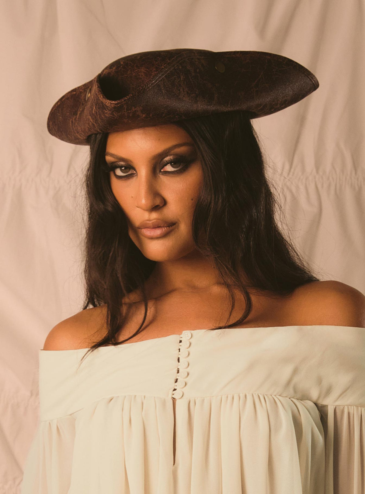 October Sky Pirate Hat Brown