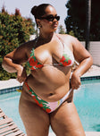 Renee Bikini Bottoms Red Multi Curve