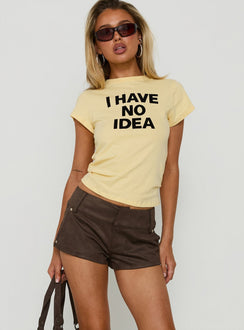 Lydee Mini-Shorts zum Schnüren Braun
