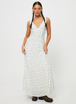 product Princess Polly Square Neck  Florette Open Back Maxi Dress Cream Multi