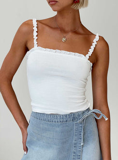 product Princess Polly Sleeveless Square Neck  Nataria Cami White