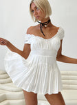 product Princess Polly Asymmetric Neckline  Anastasiya Mini Dress White