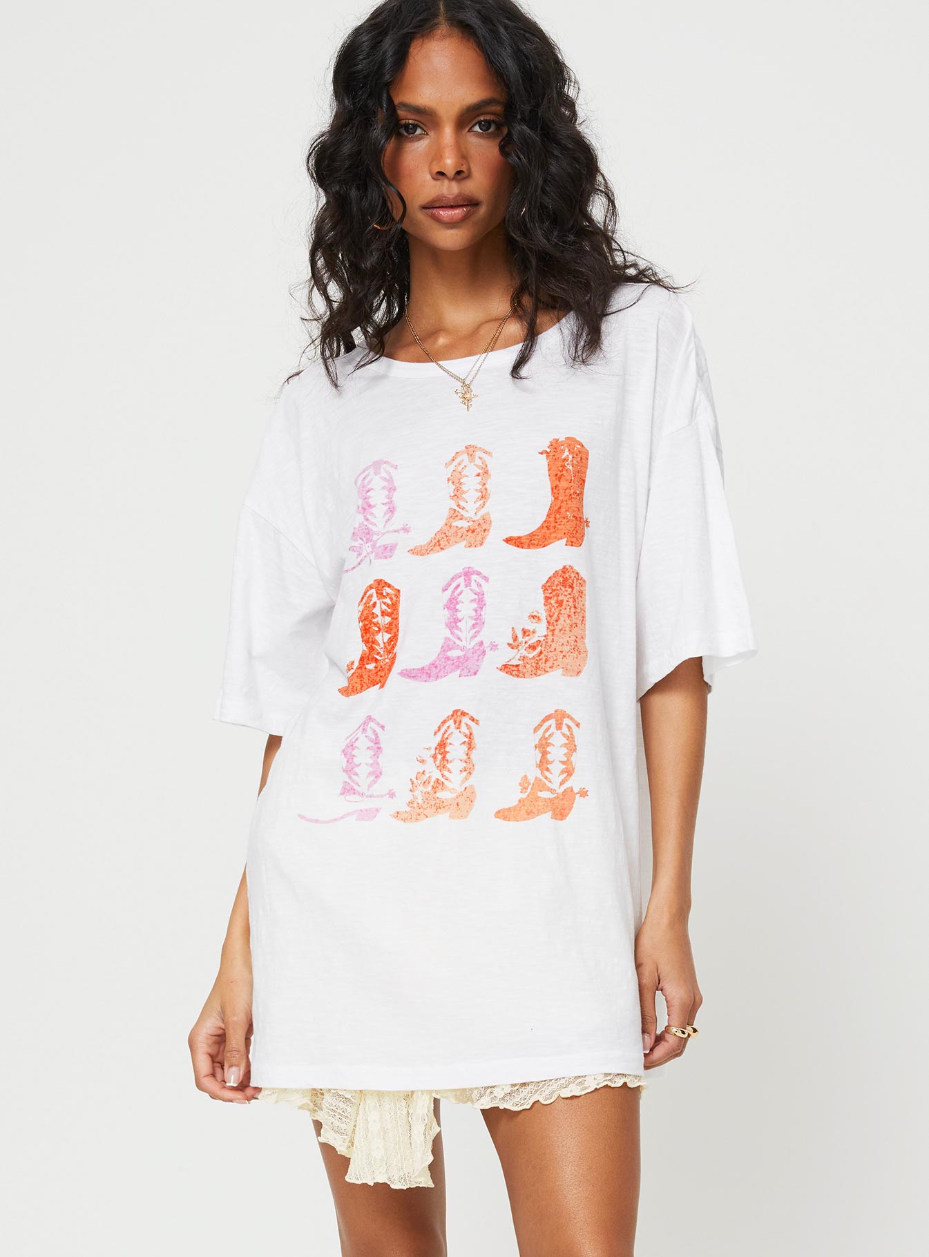 Oversized graphic clearance t shirt dress