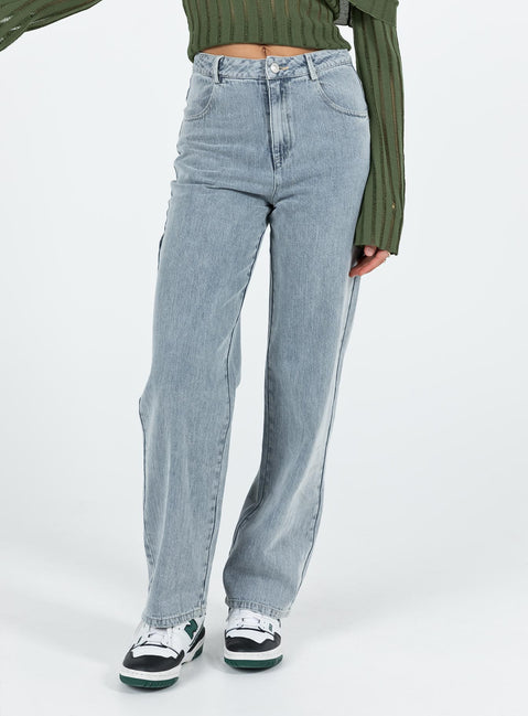 product Princess Polly Mid Rise  Garza Wide Leg Jeans Denim