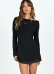 Lukea Long Sleeve Mini Dress Black Petite