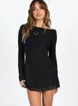 Lukea Long Sleeve Mini Dress Black Tall