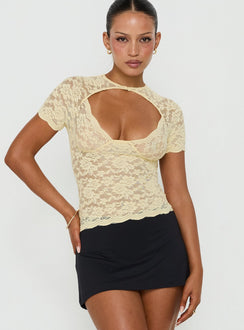 Giallo Lace Top Butter