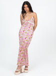 Princess Polly Sweetheart Neckline  Emily Maxi Dress Pink Floral Petite