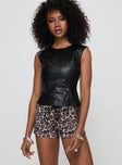 product Lanner Shorts Leopard Princess Polly High Waisted Shorts 