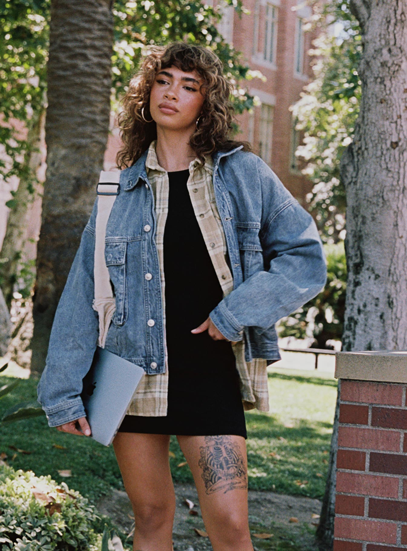 Oversized dark wash hot sale denim jacket