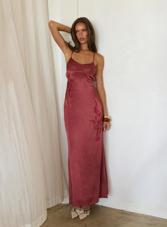 Catch You Up Beaded Maxi Dress Red