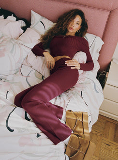 product Princess Polly High Waisted Pants High Waisted Pants High Waisted Pants High Waisted Pants  Westaway Pants Burgundy