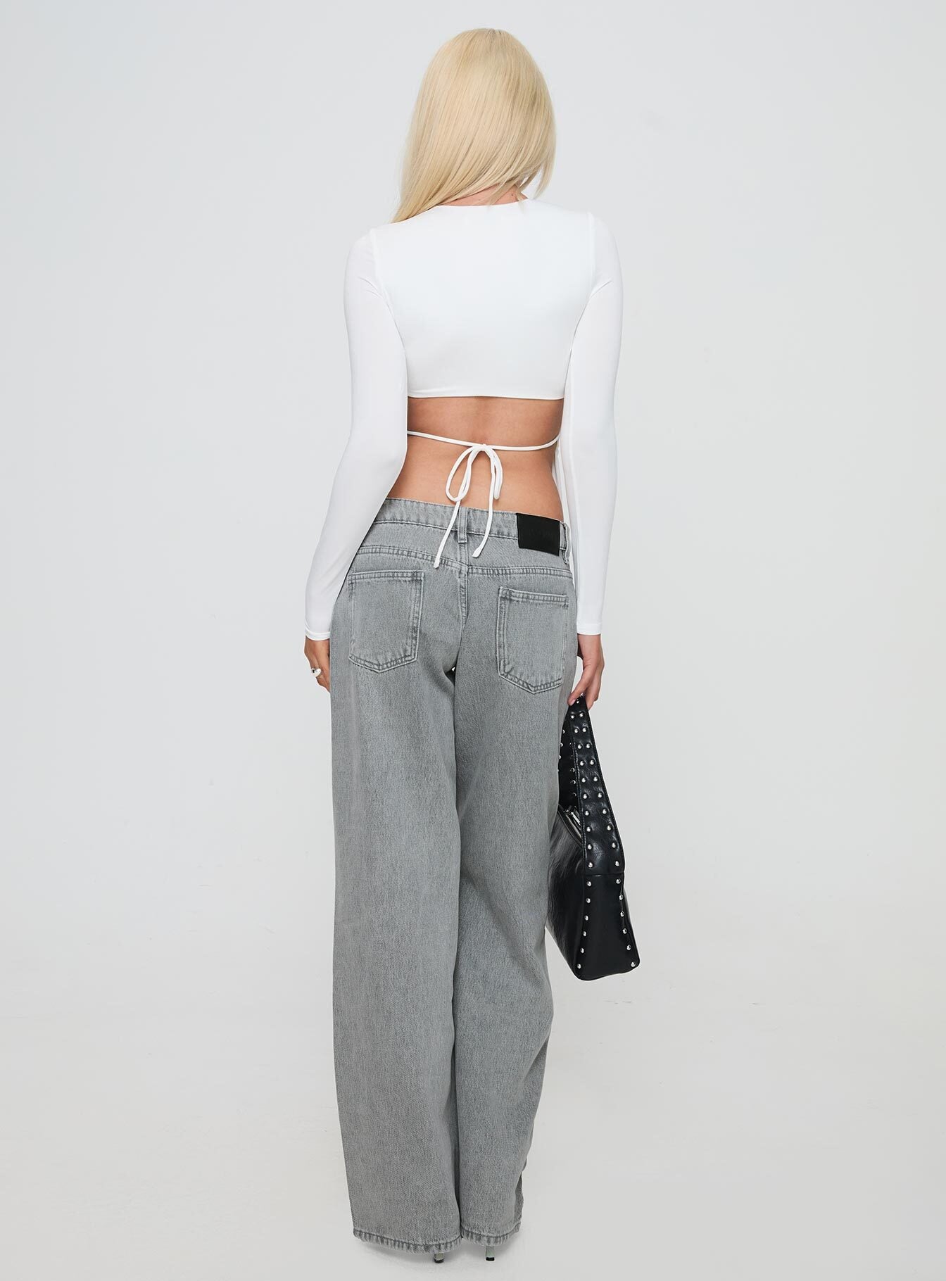 Ellanor Low Rise Straight Leg Jeans Washed Grey Petite