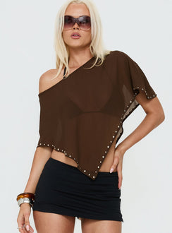 Safe Space Transparenter Poncho Braun