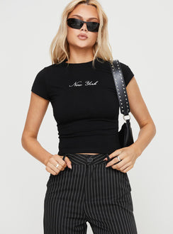 product Princess Polly Sleeveless High Neck  New York Lights Tee Black