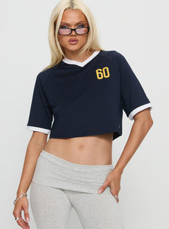 UC San Diego Cropped Soccer Jersey Tee Blue