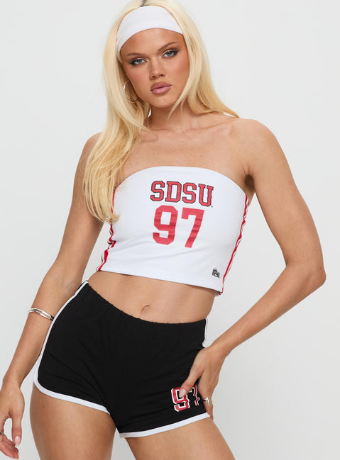 SDSU Jersey Tube Top White