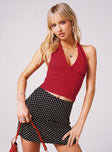 Whimsy Halter Top Red