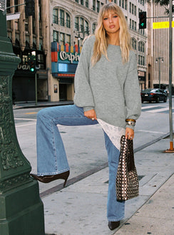 Magic Mirror Mid Rise Bootleg Jeans Ice Wash