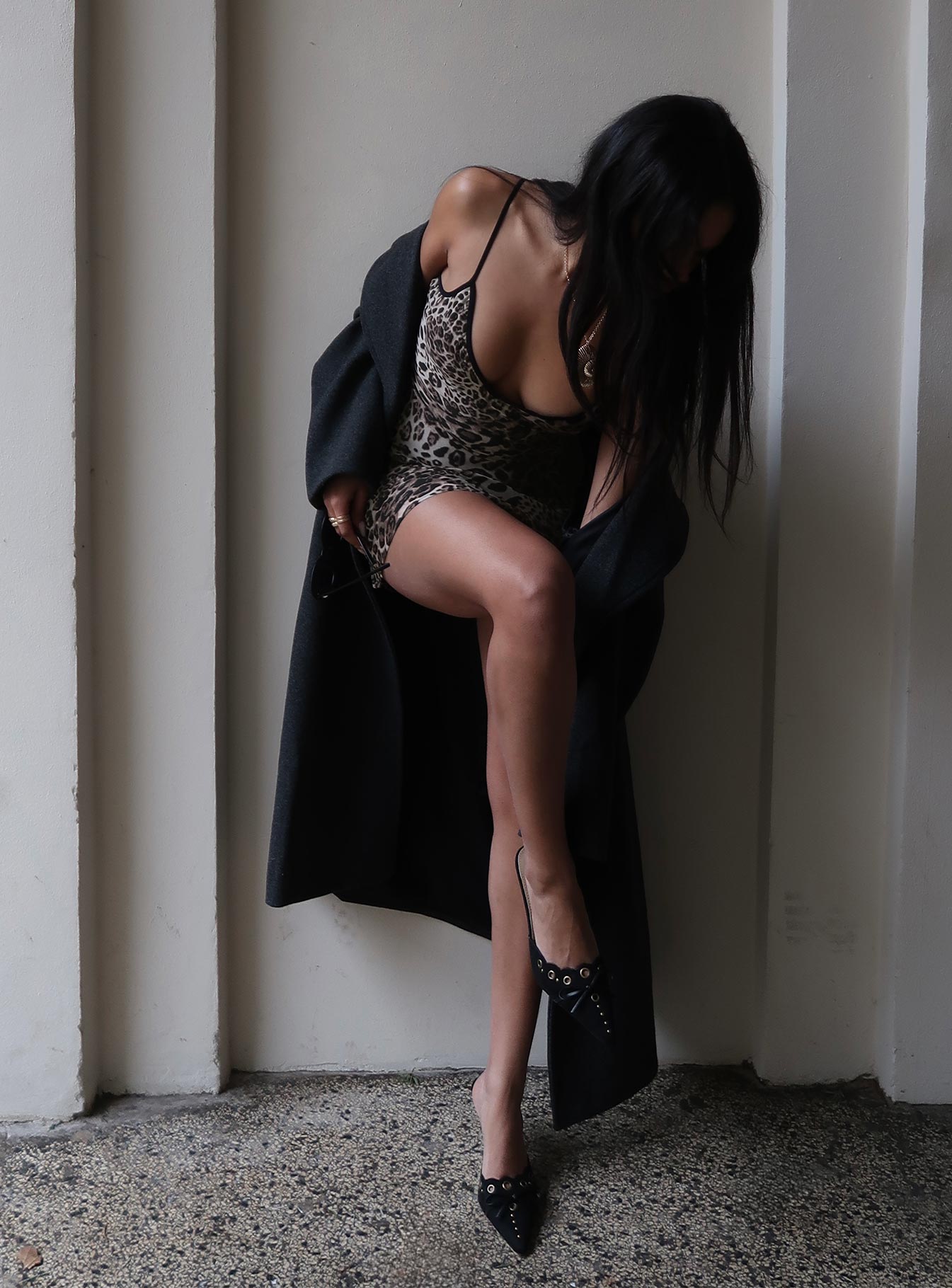 Night Shift Trench Coat Dark Grey