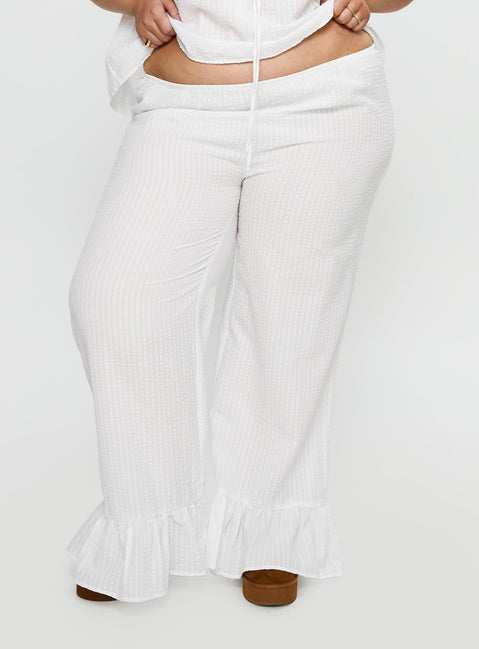 Santabelle Frill Pants White Curve
