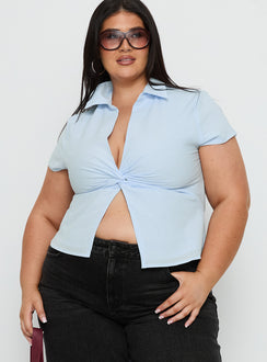 Lover Blues Twist Top Blue Curve