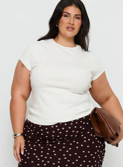 Baseline Longline Rib Top White Curve