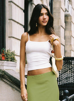 Baseline Rib Top White