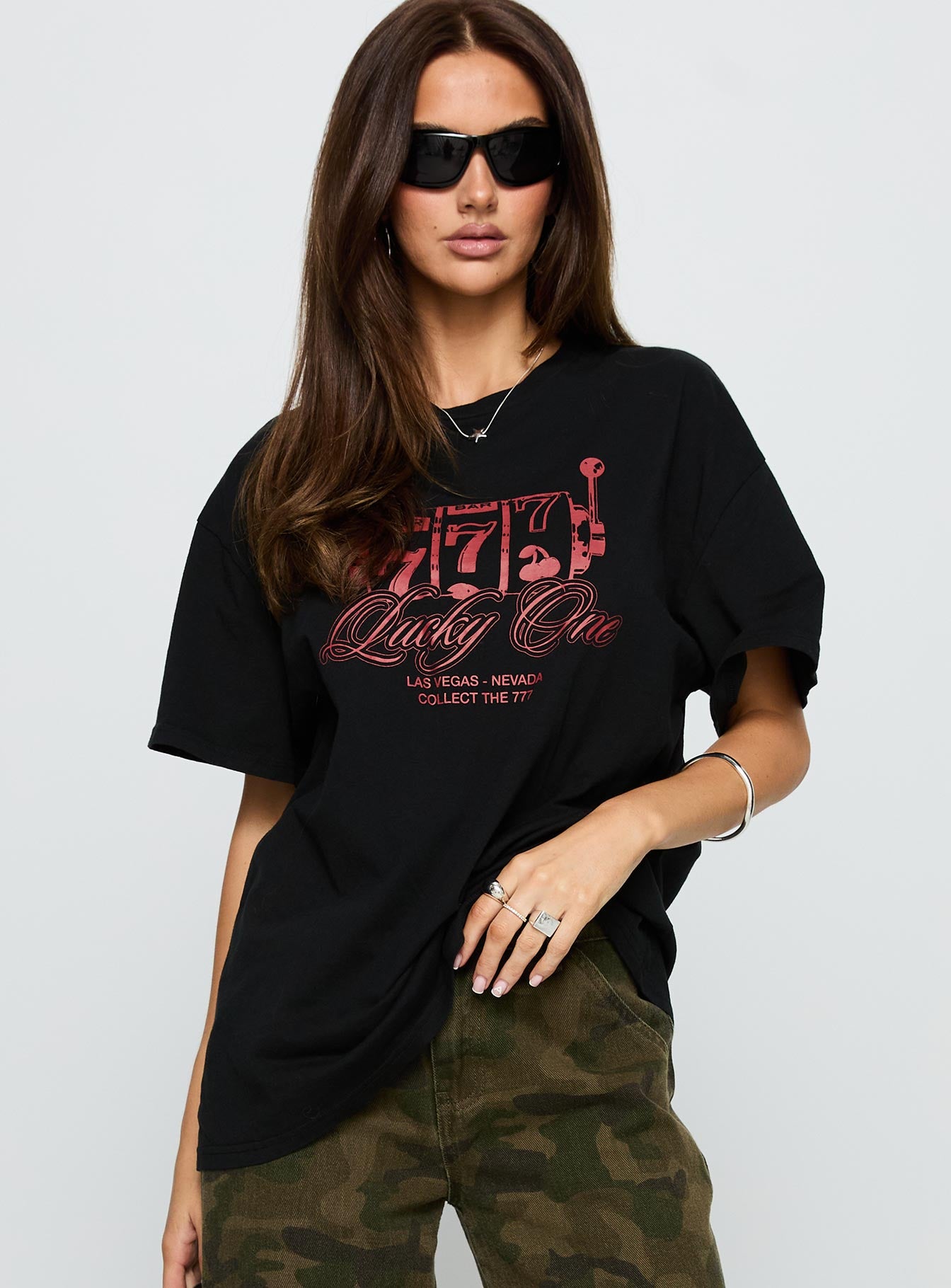 Big Winner Oversized Graphic Tee Black