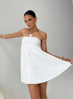 product Princess Polly Asymmetric Neckline  Osment Strapless Mini Dress White