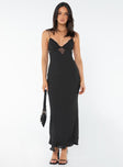 Princess Polly Sweetheart Neckline  Tramell Maxi Dress Black