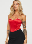 Princes Polly Sleeveless  Huttley Bodysuit Red
