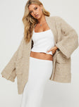 product Paisleigh Cable Knit Cardigan Beige Princess Polly  