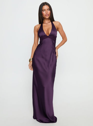 strapless open back dress VANDA Lavender Purple Tulle Romantic A Line Formal Dress main image 1
