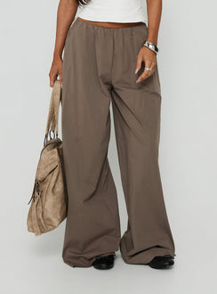 Lunea Concealed Waistband Trousers Mushroom Stripe