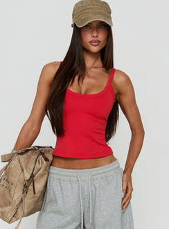 Kasper Cinched Vest Top Fiery Red