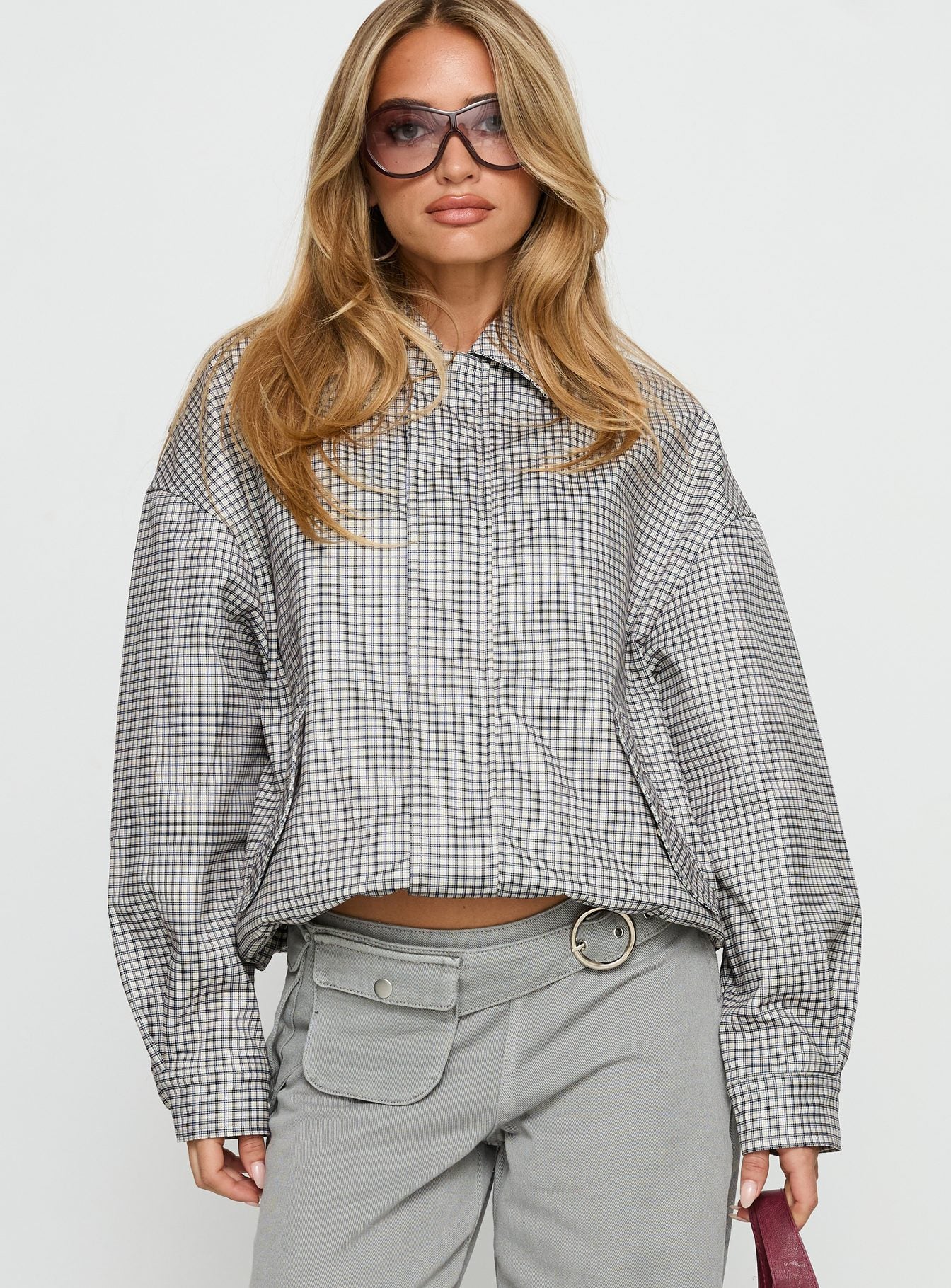 Kenny Bomber Jacket Cream Check