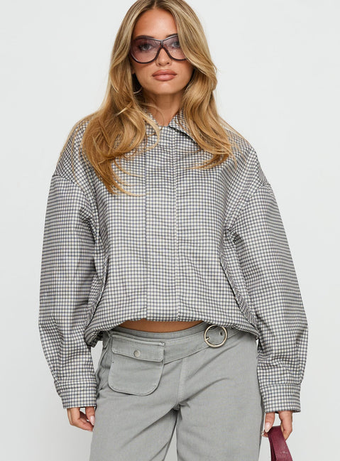 Kenny Bomber Jacket Cream Check