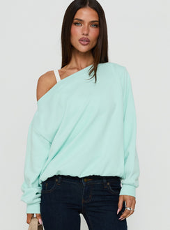 Wellness Off The Shoulder Jumper Turquoise