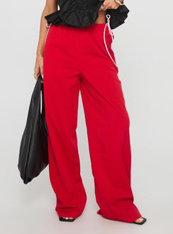 Sweet As Sugar Bow Pants Red / Pink High Waisted Pants 