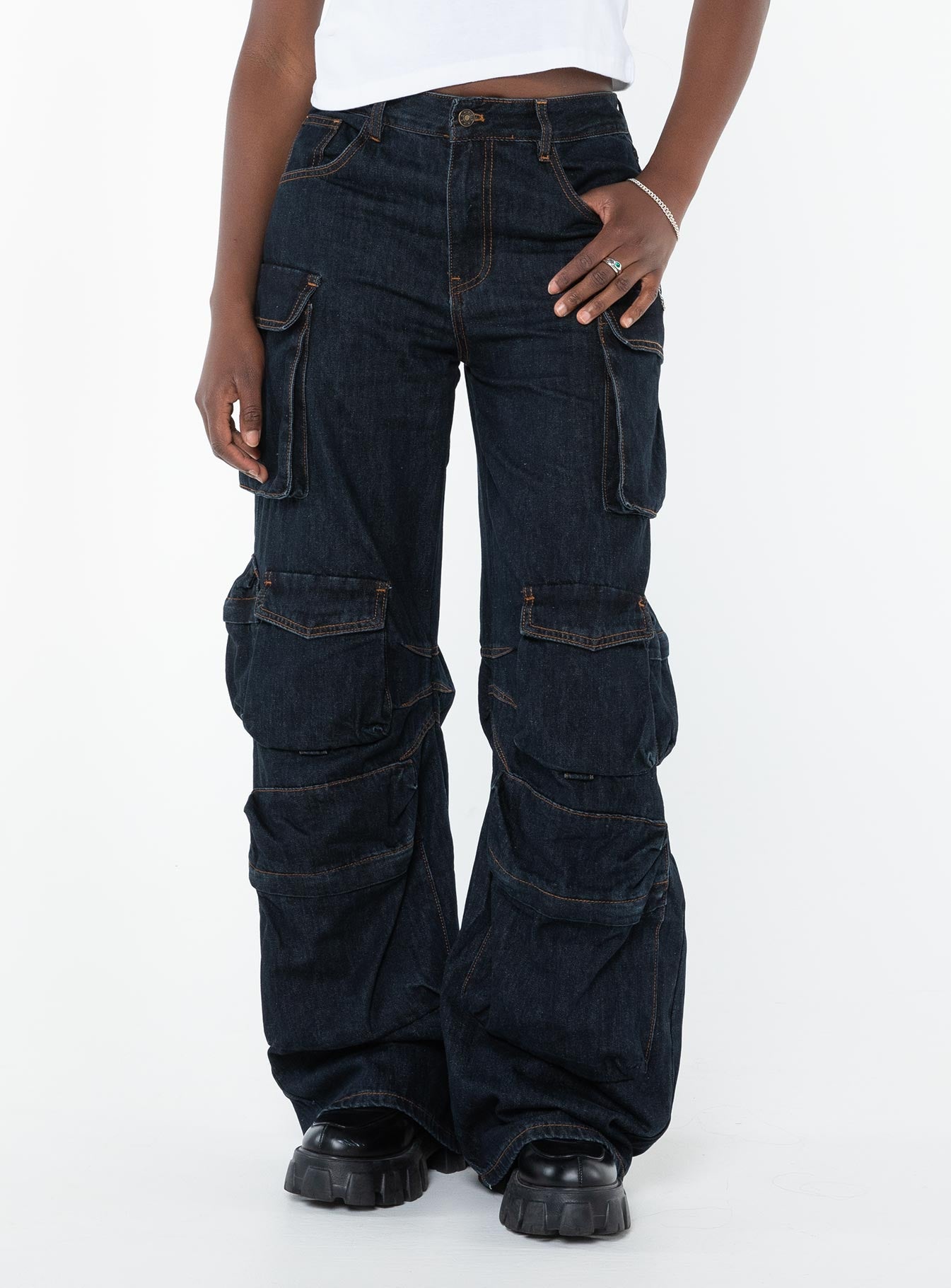 product Princess Polly Mid Rise  Smokeshow Jeans Dark Denim