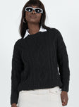 product Anaya Oversized Sweater Black Princess Polly  