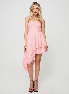 product Princess Polly Square Neck  Candyn Asymmetric Mini Dress Pink